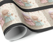 Girls Wrapping Paper | Cute Hijab Dolls Gift Wrap Cadeaupapier (Rol Hoek)