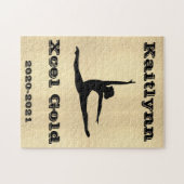 Girls Xcel Gold Gymnastics Jigzaag Puzzle Legpuzzel (Horizontaal)