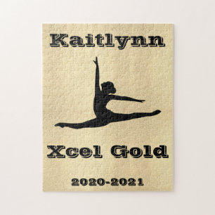Girls Xcel Gold Gymnastics Jigzaag Puzzle Legpuzzel
