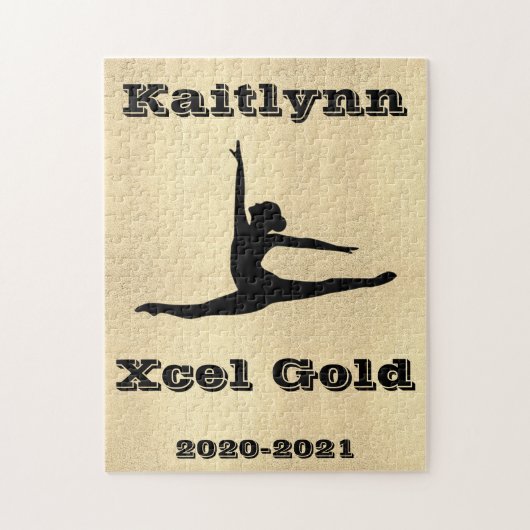 Girls Xcel Gold Gymnastics Jigzaag Puzzle Legpuzzel (Verticaal)