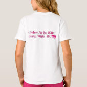 Girl's Youth Unicorn Shirt "Medium" in Neon Yellow (Achterkant)