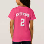 Girls Youth Volleyball Player Custom Team T-shirts (Achterkant)