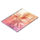 Girl's zonsondergang Beachvolleybal gepersonalisee Notitieboek (Linkerzijde)