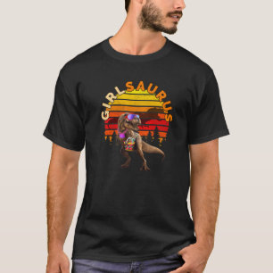 GIRLSAURUS Jurassic T Rex Girl Beach  World T-shirt