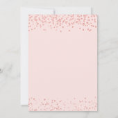 Girly 13th Birthday Roos Gold Glitter Confetti Kaart (Achterkant)