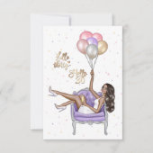 Girly 30th Birthday Party Invitation Kaart (Voorkant)