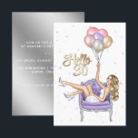 Girly 30th Birthday Party Invitation Kaart<br><div class="desc">Trendy hallo 30 verjaardagsfeest nodigt uit met accenten van zilver en goud die aan uw evenementenspecificaties kunnen worden aangepast.</div>