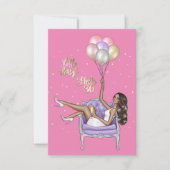 Girly 30th Birthday Party Invitation Kaart (Voorkant)