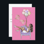 Girly 30th Birthday Party Invitation Kaart<br><div class="desc">Trendy hallo 30 verjaardagsfeestdagen met een Afrikaanse Amerikaanse invloed die aanpasbaar is aan je evenement.</div>