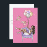 Girly 30th Birthday Party Invitation Kaart<br><div class="desc">Trendy hallo 30 verjaardagsfeestdagen met een Afrikaanse Amerikaanse invloed die aanpasbaar is aan je evenement.</div>