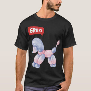 Girly 3D Party Ballonhond - GRRR! T-shirt