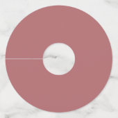 Girly 50 & Fabulous Roos Gouden Verjaardag Fotofee Wijnglaslabel (Achterkant)