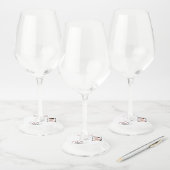 Girly 50 & Fabulous Roos Gouden Verjaardag Fotofee Wijnglaslabel (Set)