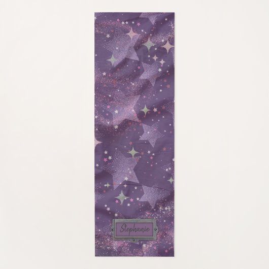 Girly 90s Retro Stars Grunge Yogamat (Voorkant)
