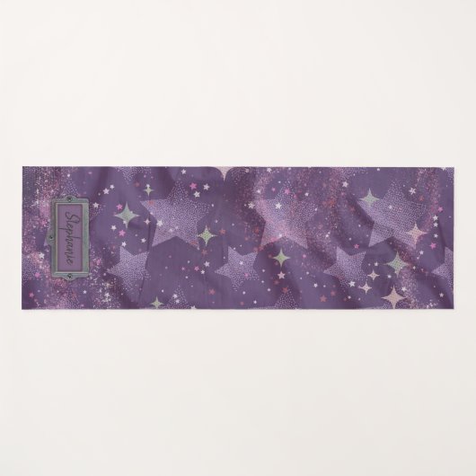 Girly 90s Retro Stars Grunge Yogamat (Voorkant (horizontaal))