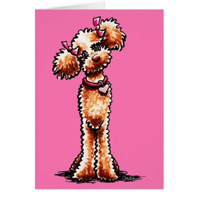 Girly Abriot Poodle Off-Leash Art™ (Voorkant)