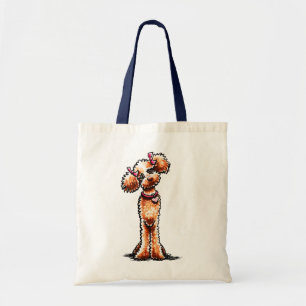 Girly Abriot Poodle Off-Leash Art™ Tote Bag