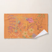 Girly Abstract Gold Leaf Colorful Flower Bad Handdoek (Handdoek)
