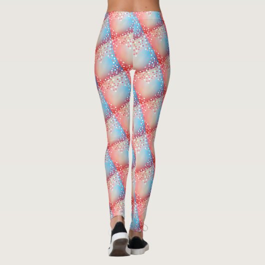 Girly Abstracte hartvorm Funky Y2K Yoga Leggings (Achterkant)