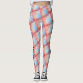 Girly Abstracte hartvorm Funky Y2K Yoga Leggings (Voorkant)
