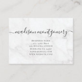 Girly Agate Gold Glitter Marble Monogram Makeup Visitekaartje (Achterkant)