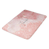 Girly Agate Pink Glitter Blush Monogram Badmat (Gekanteld)