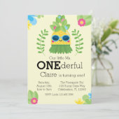 Girly Ananas Ms. Onederful Eerste Kaart (Staand voorkant)