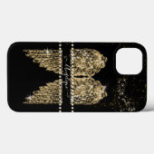 Girly Angel Wings Gold Sparkle Diamond Jewels Chic Case-Mate iPhone Case (Achterkant (horizontaal))