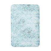 Girly Aqua Blauw Glam Luipaard Print Badmat (Voorkant Verticaal)