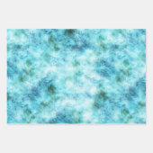 Girly Aqua Blue Glitzy Glitter Leopard Print Inpakpapier Vel (Voorkant 3)