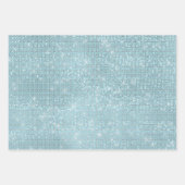 Girly Aqua Blue Glitzy Sparkle Inpakpapier Vel (Voorkant 2)