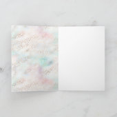 Girly Aqua Blush Roze Gouden Luipaard Print Hart Kaart (Binnen)