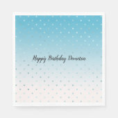 Girly Aqua Glam Dots Servet (Voorkant)