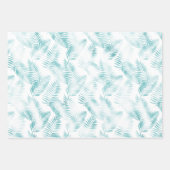 Girly Aqua Glam Tropical Pineapples Ombre Inpakpapier Vel (Voorkant 3)