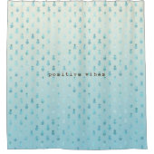 Girly Aqua Glam Tropische Ananas Ombre Douchegordijn (Voorkant)