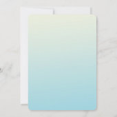 Girly Aqua Glam Tropische Ananas Ombre Kaart (Achterkant)