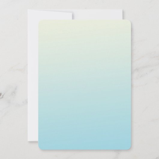 Girly Aqua Glam Tropische Ananas Ombre Kaart (Achterkant)