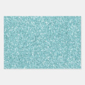 Girly Aqua Peach Gold Paars Mint Mermaid Glitter Inpakpapier Vel (Voorkant 2)