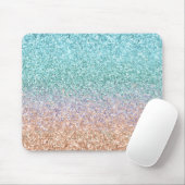 Girly Aqua Peach Gold Paars Mint Mermaid Glitter Muismat (Met muis)
