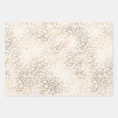 Girly Aqua Roze Geel Goud Luipaard Print Inpakpapier Vel (Voorkant 2)