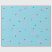 Girly Aqua Silver Glitter Sparkle Mermaid Cadeaupapier (Vlak)