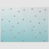 Girly Aqua Silver Glitter Sparkle Mermaid Tissuepapier (Voorkant)