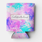 Girly Artsy Paarse Roze Abstract verfpatroon Blikjeskoeler (Voorkant)