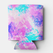 Girly Artsy Paarse Roze Abstract verfpatroon Blikjeskoeler (Achterkant)