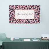 Girly Artsy Pink Blue Leopard Animal Print Spandoek (Beurs)