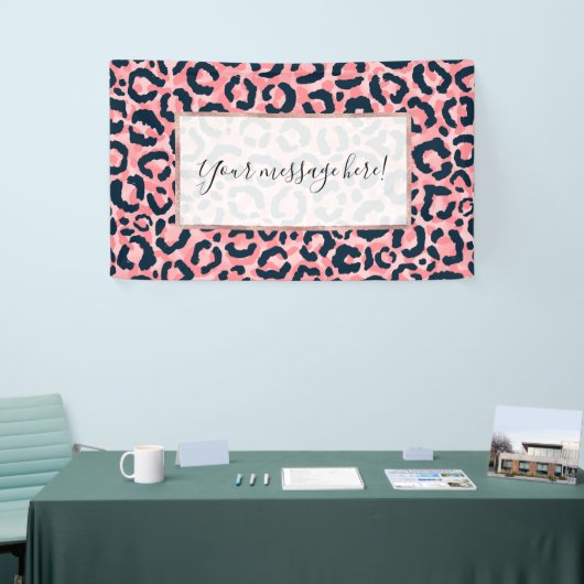 Girly Artsy Pink Blue Leopard Animal Print Spandoek (Beurs)
