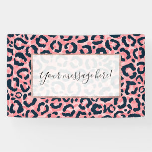 Girly Artsy Pink Blue Leopard Animal Print Spandoek