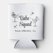 Girly Babe Squad Witte Bachelorette-feestje Blikjeskoeler (Voorkant)