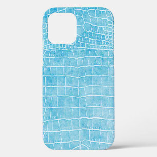Girly Baby Blue Faux Crocodile Leather Case-Mate iPhone Case