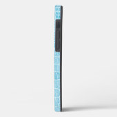 Girly Baby Blue Faux Crocodile Leather Case-Mate iPhone Case (Achterkant / Links)